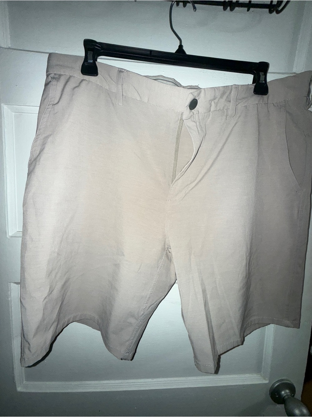 johnnie-O Light Beige Flat Front Men's Shorts